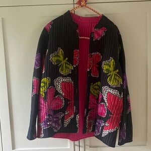 Beautiful reversible jacket with matching purse